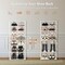 7-Tier Dual 14 Pair Shoe Rack Free Standing Concise Shelves Storage